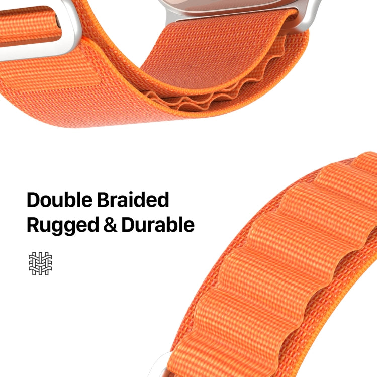 For Apple Watch 42mm DUX DUCIS GS Series Nylon Loop Watch Band(Orange)