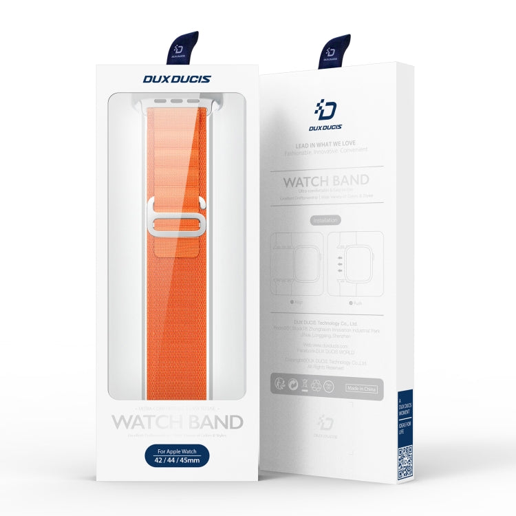 For Apple Watch 38mm DUX DUCIS GS Series Nylon Loop Watch Band(Orange)