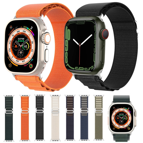 For Apple Watch Series 9 41mm DUX DUCIS GS Series Nylon Loop Watch Band(Orange)