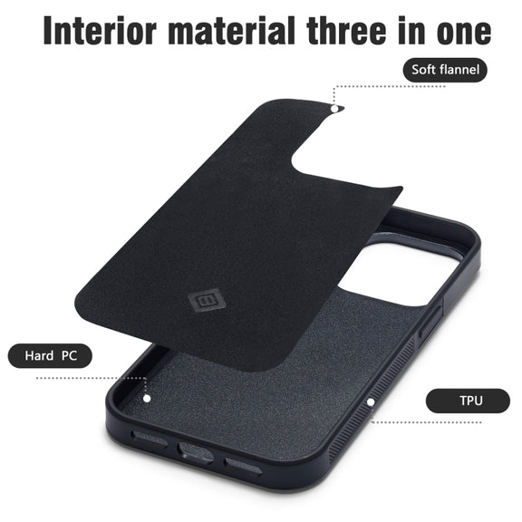 For iPhone 16 LC.IMEEKE 3 in 1 Carbon Fiber Texture Shockproof Phone Case(Black)