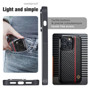 For iPhone 16 LC.IMEEKE 3 in 1 Carbon Fiber Texture Shockproof Phone Case(Black)