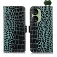 For Asus ZenFone 10 / ZenFone 9  Crocodile Top Layer Cowhide Leather Phone Case(Green) - ASUS Cases by PMC TechLife | Online Shopping South Africa | PMC TechLife | Buy Now Pay Later Mobicred