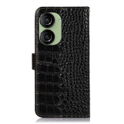 For Asus ZenFone 10 / ZenFone 9  Crocodile Top Layer Cowhide Leather Phone Case(Black)