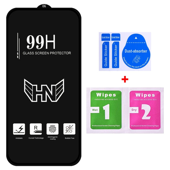For iPhone 16 Plus High Aluminum Large Arc Full Screen Tempered Glass Film