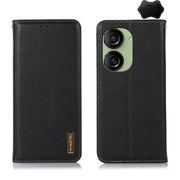 For Asus ZenFone 10 / ZenFone 9 KHAZNEH Nappa Top Layer Cowhide Leather Phone Case(Black)