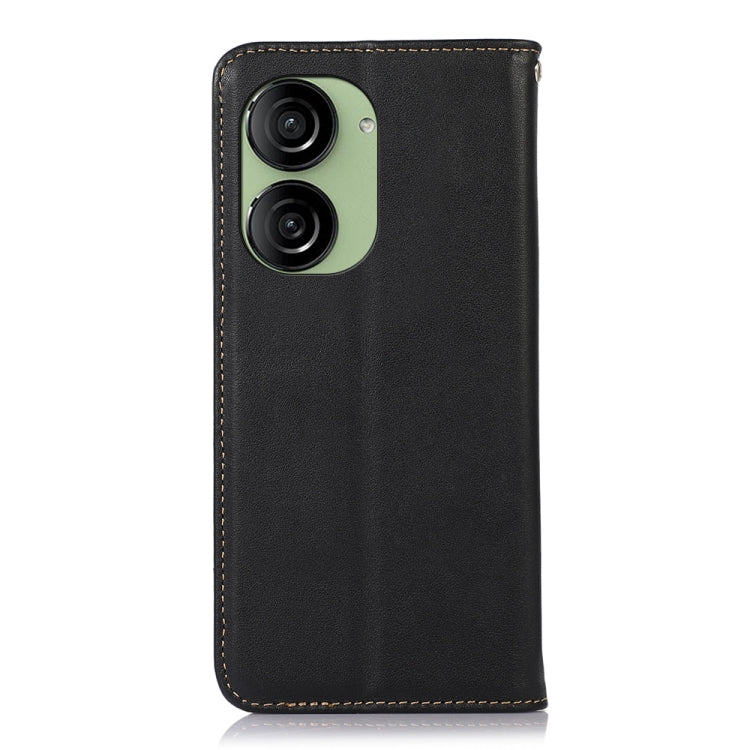 For Asus ZenFone 10 / ZenFone 9 KHAZNEH Nappa Top Layer Cowhide Leather Phone Case(Black)