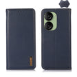 For Asus ZenFone 10 / ZenFone 9 KHAZNEH Nappa Top Layer Cowhide Leather Phone Case(Blue) - ASUS Cases by PMC TechLife | Online Shopping South Africa | PMC TechLife | Buy Now Pay Later Mobicred