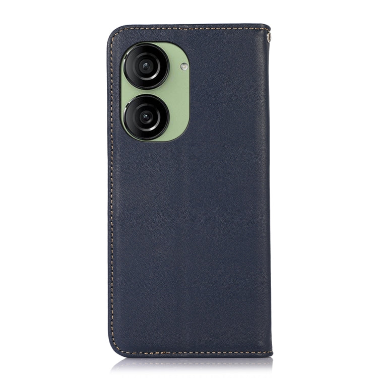 For Asus ZenFone 10 / ZenFone 9 KHAZNEH Nappa Top Layer Cowhide Leather Phone Case(Blue)