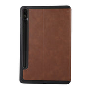 For Samsung Galaxy Tab S10 FE / S9 FE / S9 TPU Flip Tablet Protective Leather Case(Brown)