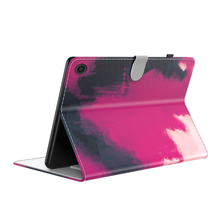 For Amazon Fire Max 11 Watercolor Pattern Flip Leather Tablet Case(Berry Color)
