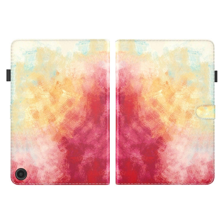 For Amazon Fire Max 11 Watercolor Pattern Flip Leather Tablet Case(Spring Cherry)