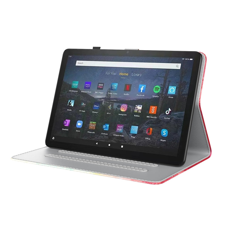 For Amazon Fire Max 11 Watercolor Pattern Flip Leather Tablet Case(Spring Cherry)