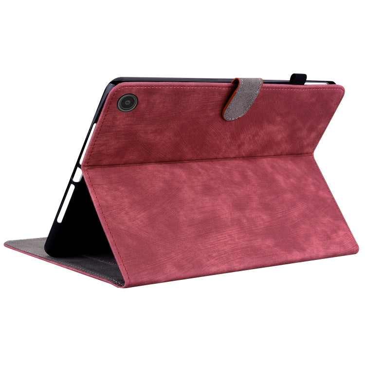 For Amazon Fire Max 11 Tiger Pattern Flip Leather Tablet Case(Red)