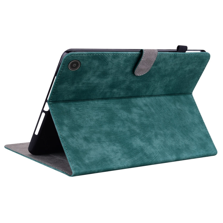 For Amazon Fire Max 11 Tiger Pattern Flip Leather Tablet Case(Dark Green)