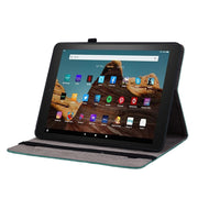 For Amazon Fire HD 10 2023 Butterfly Rose Embossed Leather Tablet Case(Green)