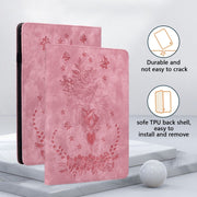 For Amazon Kindle Paperwhite 5 2024 Butterfly Rose Embossed Leather Tablet Case(Pink)