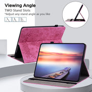 For Amazon Kindle Paperwhite 5 2023 2024 Butterfly Rose Embossed Leather Tablet Case(Rose Red)