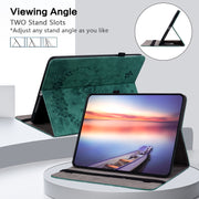 For Amazon Kindle Paperwhite 5 2023 2024 Butterfly Rose Embossed Leather Tablet Case(Green)