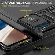 Motorola Moto G42 Armor PC + TPU Camera Shield Phone Case(Black)