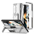 For Samsung Galaxy Z Fold4 TPU + PC Integrated All-inclusive Shockproof Phone Case with Pen(Silver) - Galaxy Z Fold4 5G Cases by PMC TechLife | Online Shopping South Africa | PMC TechLife