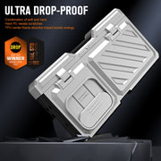 For Samsung Galaxy Z Fold4 TPU + PC Integrated All-inclusive Shockproof Phone Case with Pen(Silver)