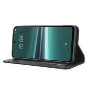For HTC U23 / U23 Pro Magnetic Buckle Retro Texture Leather Phone Case(Black)