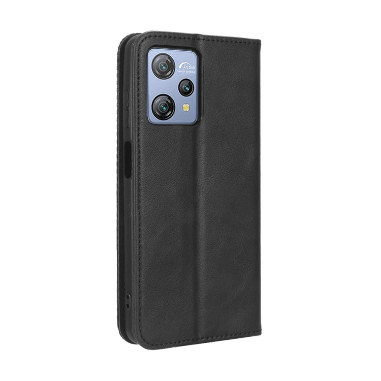 For Blackview A53 / A53 Pro Magnetic Buckle Retro Texture Leather Phone Case(Black)