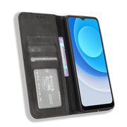 For Blackview A53 / A53 Pro Magnetic Buckle Retro Texture Leather Phone Case(Black)