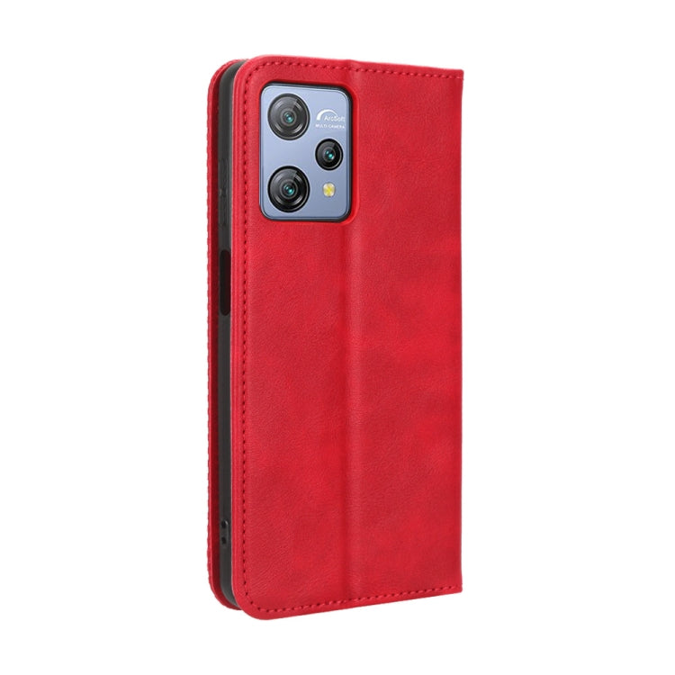 For Blackview A53 / A53 Pro Magnetic Buckle Retro Texture Leather Phone Case(Red)