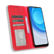 For Blackview A53 / A53 Pro Magnetic Buckle Retro Texture Leather Phone Case(Red)