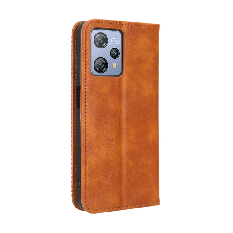 For Blackview A53 / A53 Pro Magnetic Buckle Retro Texture Leather Phone Case(Brown)