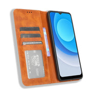 For Blackview A53 / A53 Pro Magnetic Buckle Retro Texture Leather Phone Case(Brown)