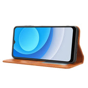 For Blackview A53 / A53 Pro Magnetic Buckle Retro Texture Leather Phone Case(Brown)