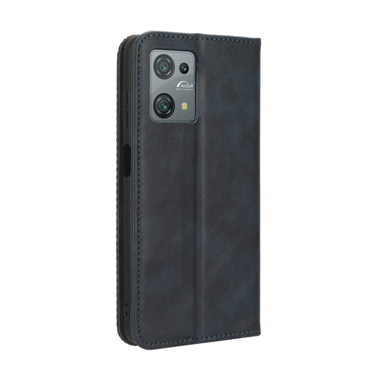 For Blackview Oscal C30 / C30 Pro Magnetic Buckle Retro Texture Leather Phone Case(Blue)