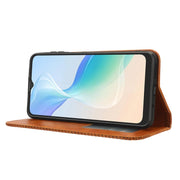 For Blackview Oscal C30 / C30 Pro Magnetic Buckle Retro Texture Leather Phone Case(Brown)