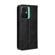For Blackview Oscal C70 Magnetic Buckle Retro Texture Leather Phone Case(Black)
