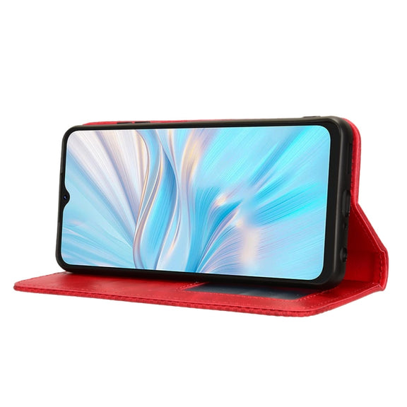 For Blackview Oscal C70 Magnetic Buckle Retro Texture Leather Phone Case(Red)