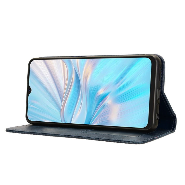 For Blackview Oscal C70 Magnetic Buckle Retro Texture Leather Phone Case(Blue)