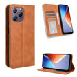 For Blackview A96 Magnetic Buckle Retro Texture Leather Phone Case(Brown) - More Brand by PMC TechLife | Online Shopping South Africa | PMC TechLife