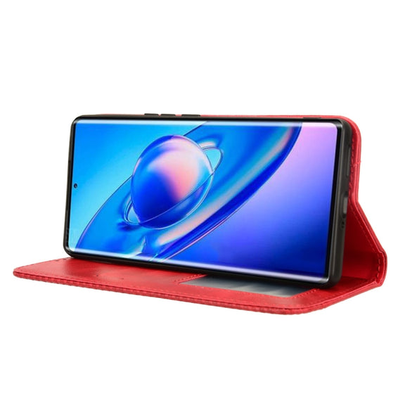 For Blackview A200 Pro Magnetic Buckle Retro Texture Leather Phone Case(Red)