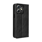 For Ulefone Note 18 Ultra Magnetic Buckle Retro Texture Leather Phone Case(Black)
