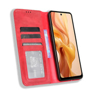 For Ulefone Note 18 Ultra Magnetic Buckle Retro Texture Leather Phone Case(Red)