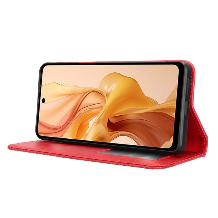 For Ulefone Note 18 Ultra Magnetic Buckle Retro Texture Leather Phone Case(Red)