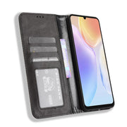 For Ulefone Note 20 Pro Magnetic Buckle Retro Texture Leather Phone Case(Black)
