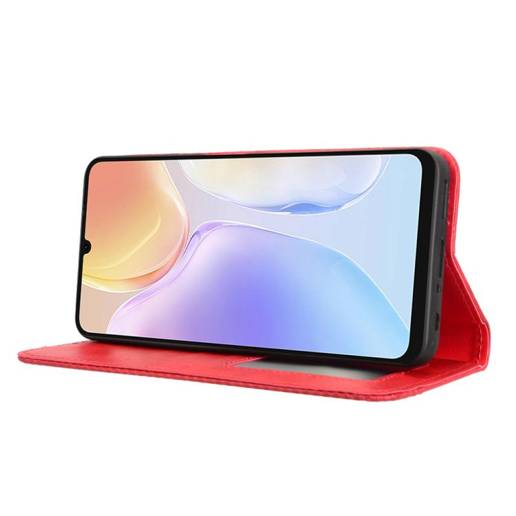 For Ulefone Note 20 Pro Magnetic Buckle Retro Texture Leather Phone Case(Red)