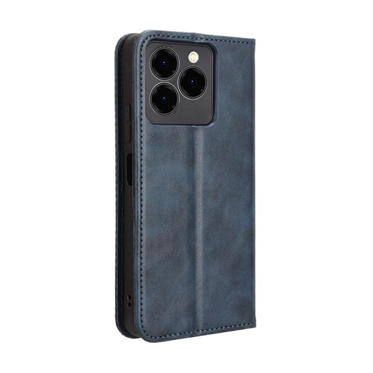 For Ulefone Note 20 Pro Magnetic Buckle Retro Texture Leather Phone Case(Blue)