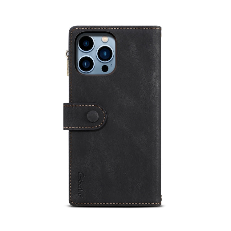 For iPhone 16 Pro Max ESEBLE Retro Frosted RFID Flip Leather Phone Case(Black)