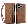 For iPhone 16 Pro Max ESEBLE Retro Frosted RFID Flip Leather Phone Case(Brown) - free shipping - PMC TechLife - Order now!