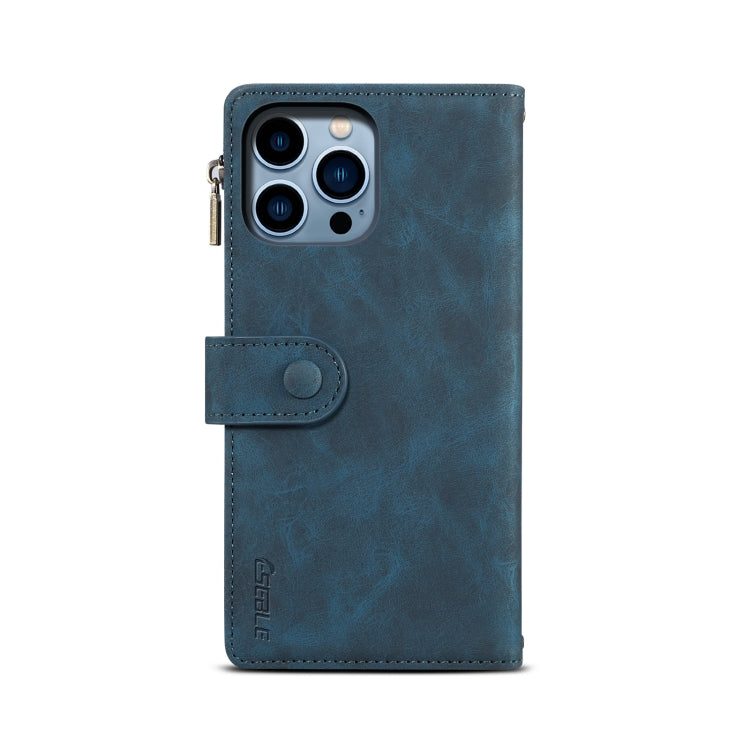 For iPhone 16 Pro Max ESEBLE Retro Frosted RFID Flip Leather Phone Case(Dark Green)