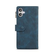For iPhone 16 Plus ESEBLE Retro Frosted RFID Flip Leather Phone Case(Dark Green)